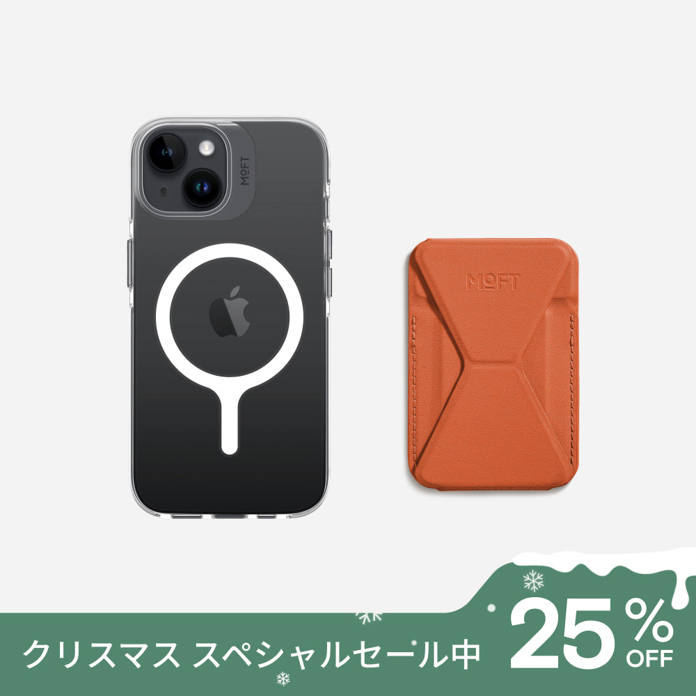 iPhone 15シリーズ MagSafe対応クリアケース&スタンドセット