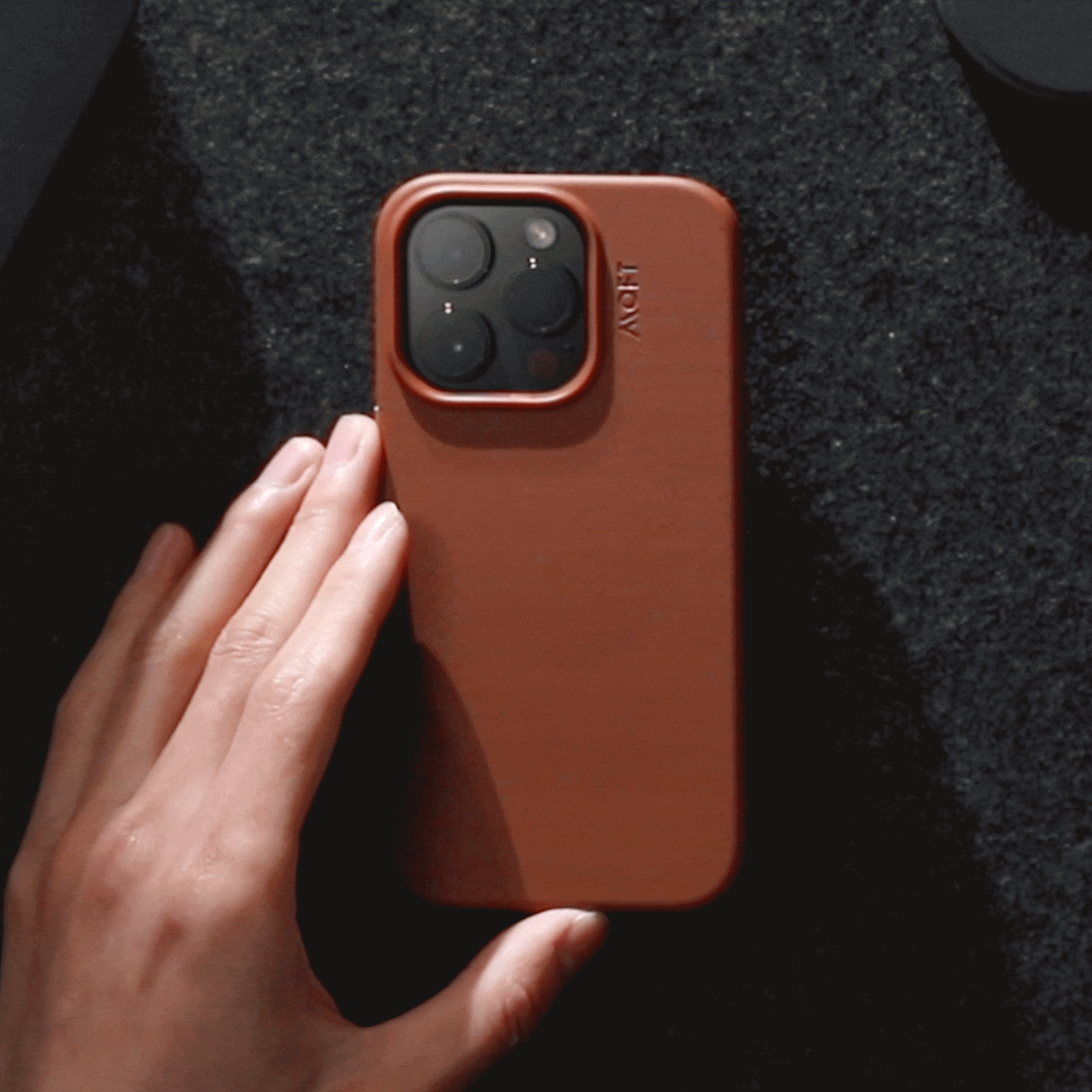 iPhone 14 Proシリーズ対応 Snapレザースリングケース